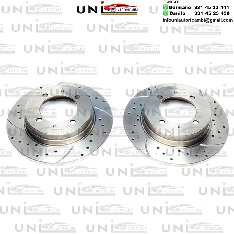 2X Dischi Sportivi Posteriori Baffati Forati Mitsubishi Colt III / Galant IV/Stufenheck / Lancer IV