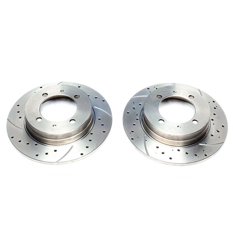 2X Dischi Sportivi Posteriori Baffati Forati Mitsubishi Colt III / Galant IV/Stufenheck / Lancer IV