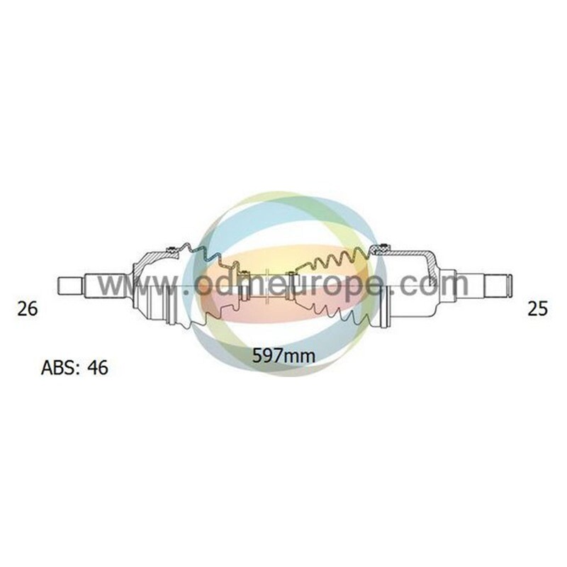 SEMIASSE ANTERIORE SINISTRO Chrysler PT Cruiser / Chrysler Neon / Dodge Neon da 1999 a 2011