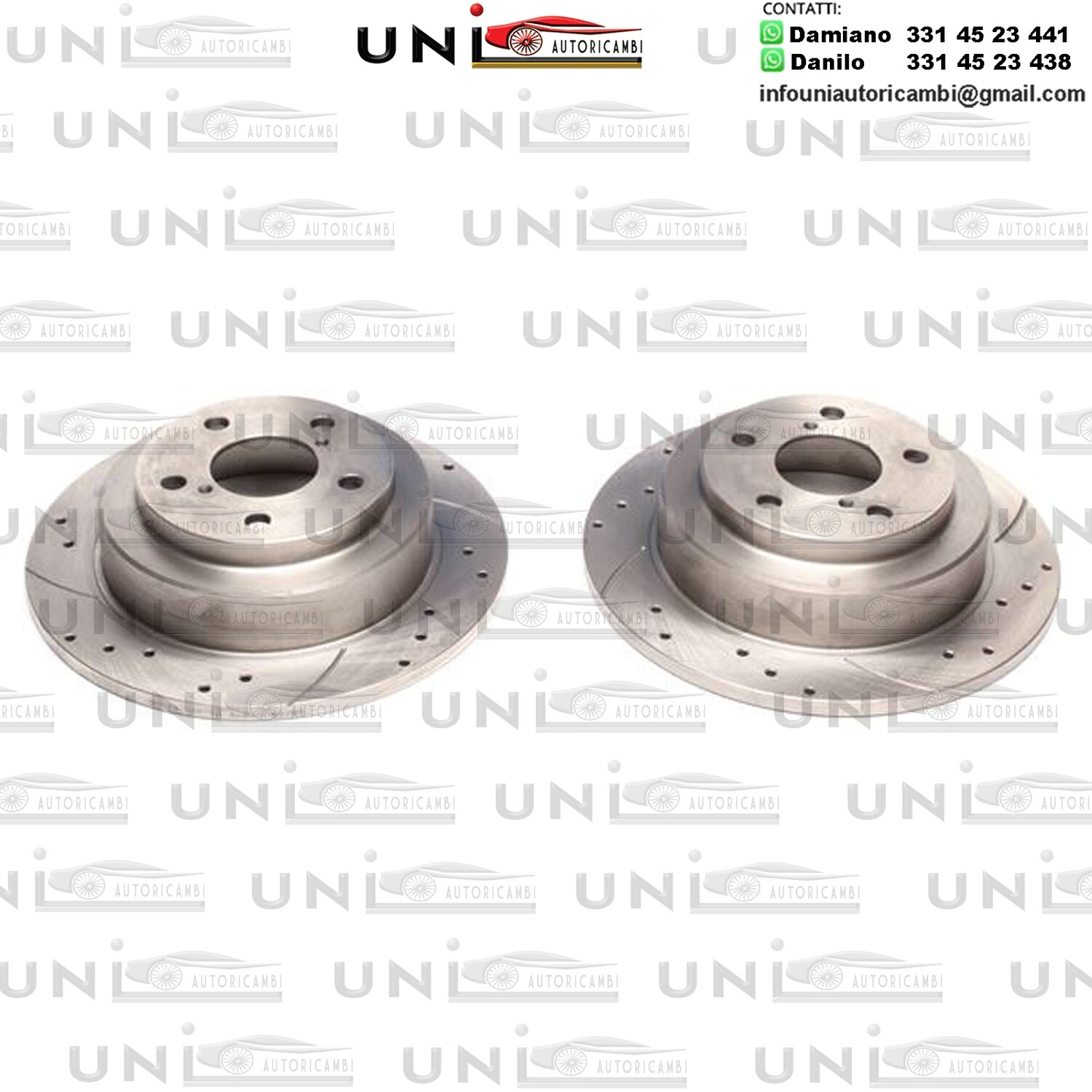 2X Dischi Sportivi Posteriori Baffati Forati Subaru Forester / Imprzea / Legacy I+II