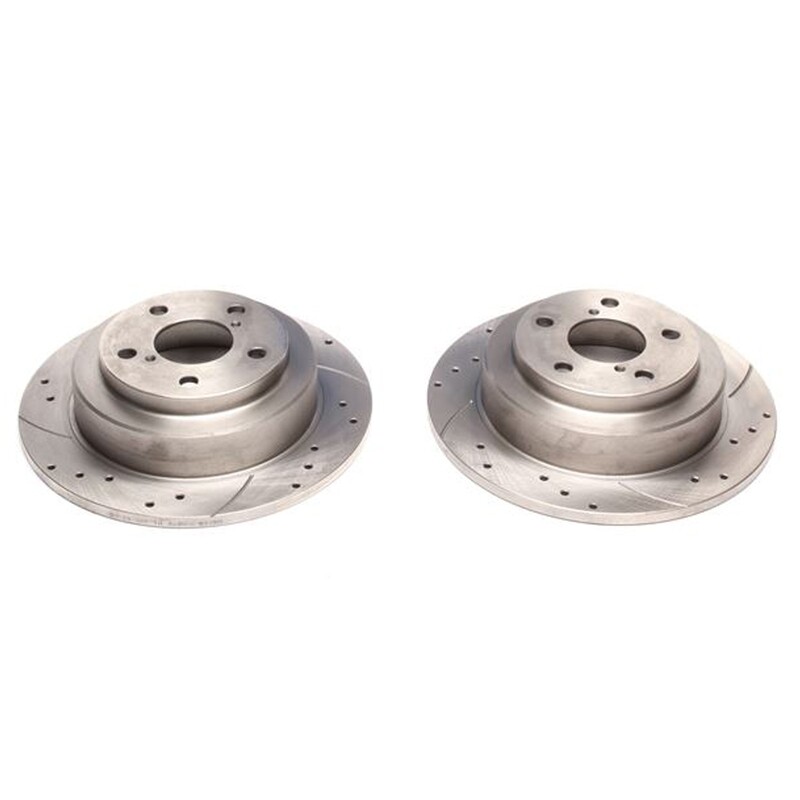 2X Dischi Sportivi Posteriori Baffati Forati Subaru Forester / Imprzea / Legacy I+II