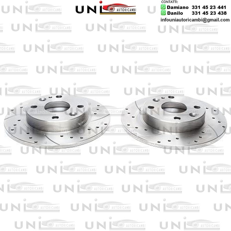 2X Dischi Sportivi Posteriori Baffati Forati Mazda 323 / MX5