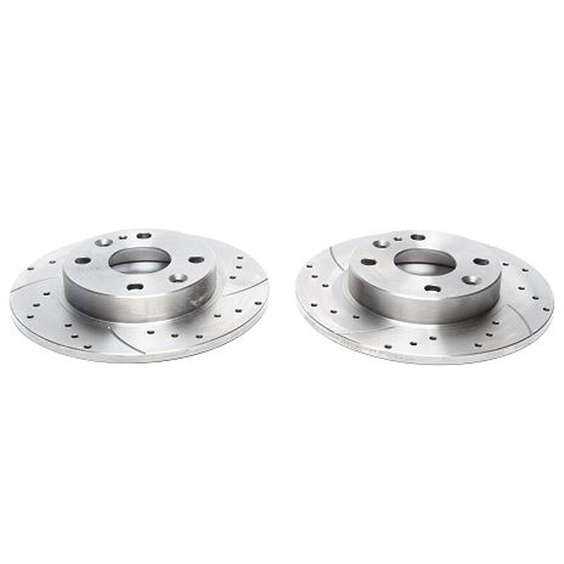 2X Dischi Sportivi Posteriori Baffati Forati Mazda 323 / MX5