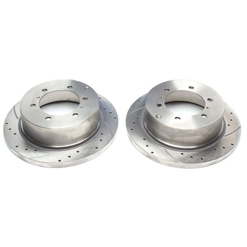 2X Dischi Sportivi Posteriori Baffati Forati Mitsubishi Pajero II+III / Pajero II Canvas / Pajero Sport / L400/Space Gear