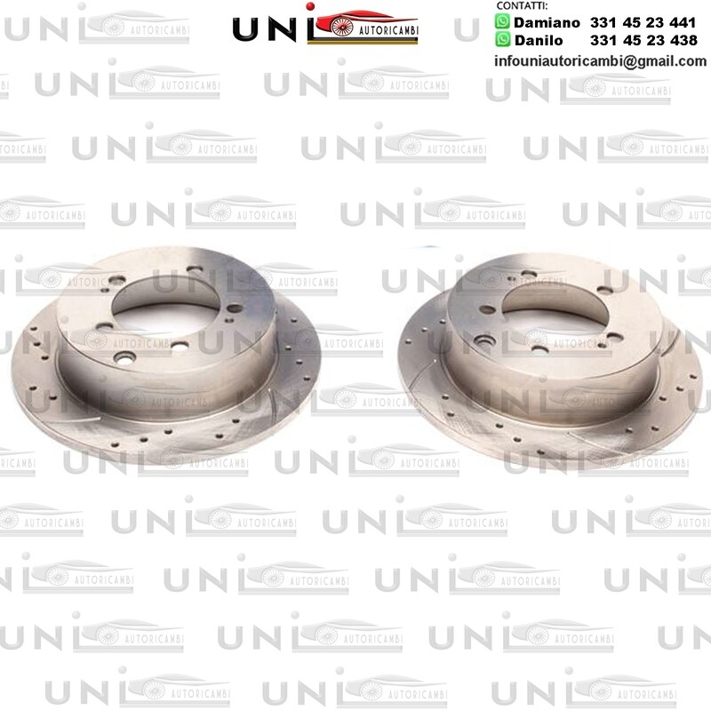 2X Dischi Sportivi Posteriori Baffati Forati Mitsubishi Eclipse II / Lacer Stufenheck / Lancr Kombi / Oulander I+II / Space Runner