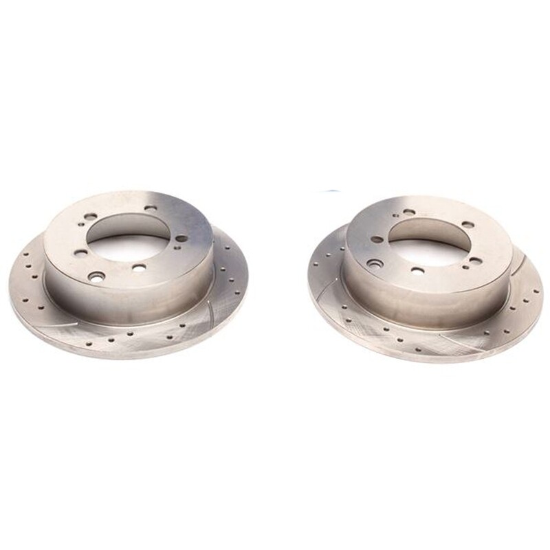 2X Dischi Sportivi Posteriori Baffati Forati Mitsubishi Eclipse II / Lacer Stufenheck / Lancr Kombi / Oulander I+II / Space Runner