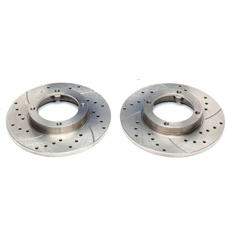 2X Dischi Sportivi Anteriori Baffati Forati Suzuki Alto / Super Carry Bus / Swift I