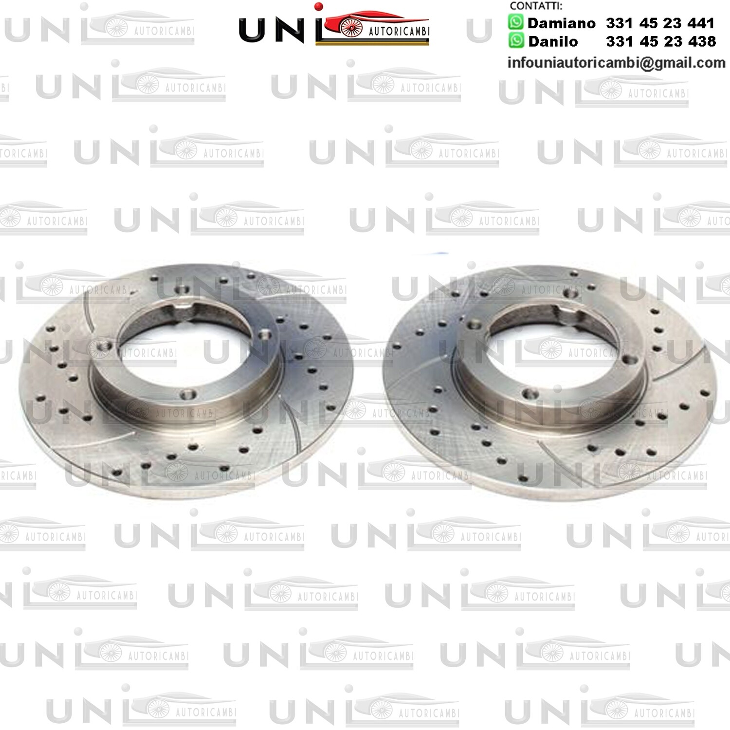 2X Dischi Sportivi Anteriori Baffati Forati Suzuki Alto / Super Carry Bus / Swift I