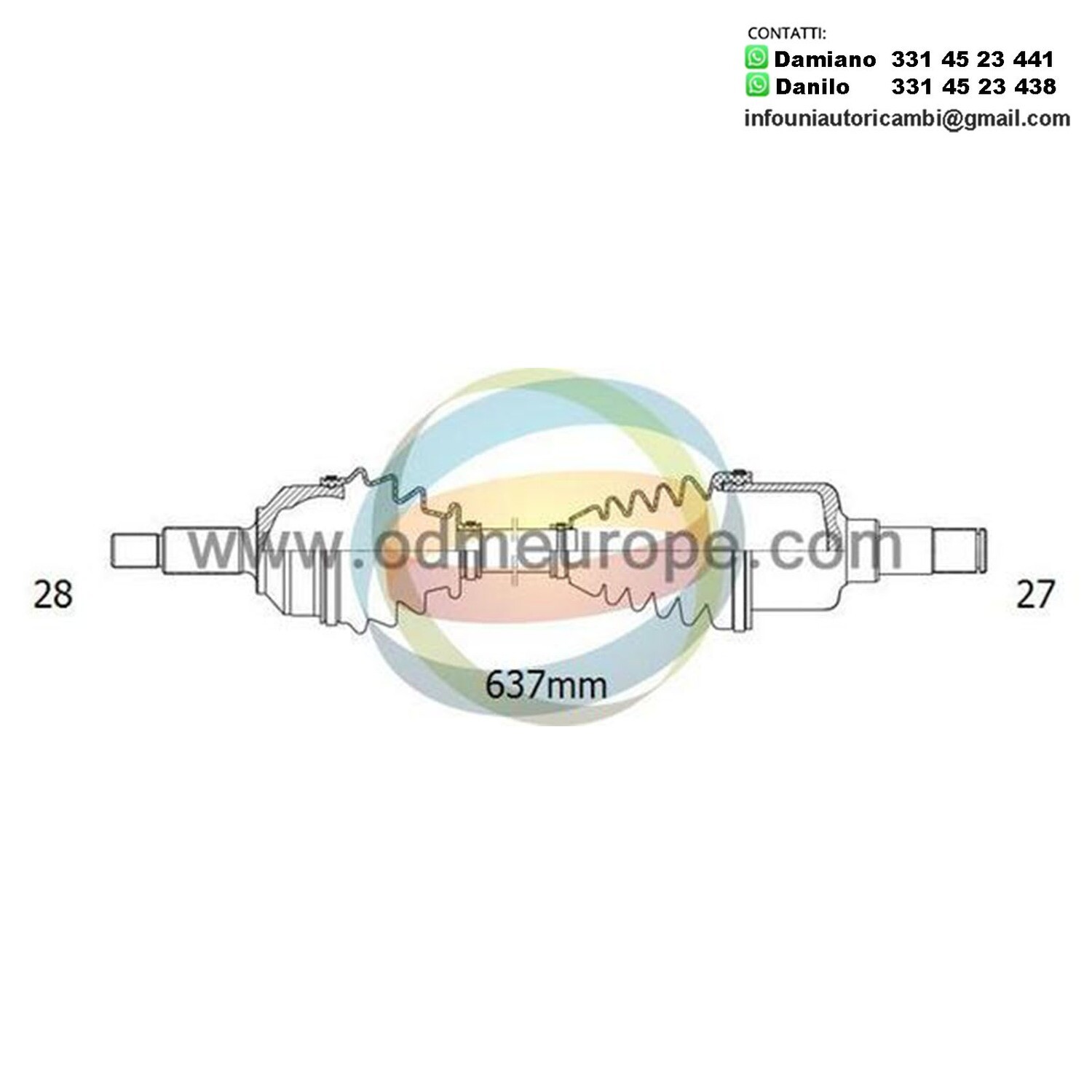 SEMIASSE ANTERIORE SINISTRO Dodge Caliber / Jeep	Compass  / Patriot
