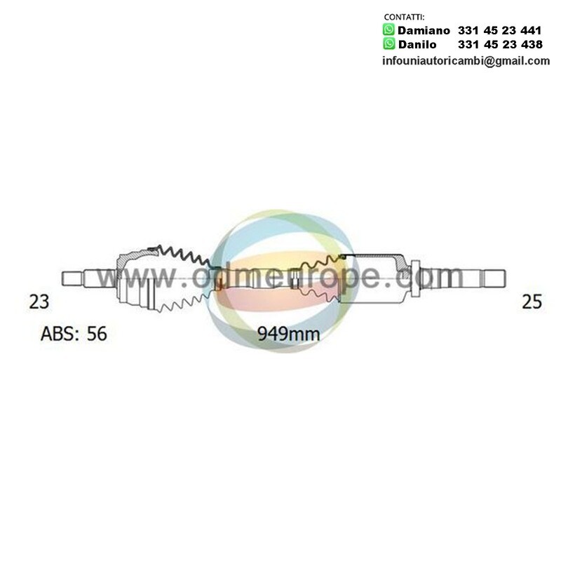 SEMIASSE ANTERIORE SINISTRO Chrysler Neon / Dodge Neon da 1994 a 2000