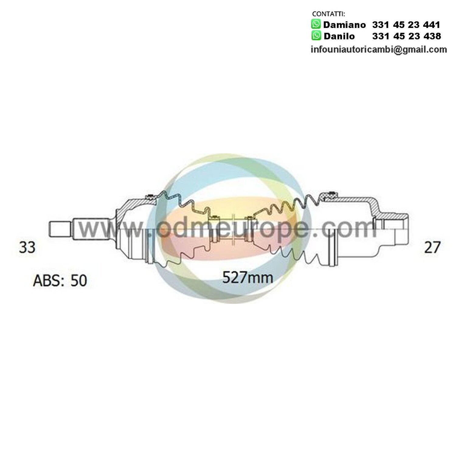 SEMIASSE ANTERIORE DESTRO Chrysler Concorde / LHS / Vision da 1993 a 1998