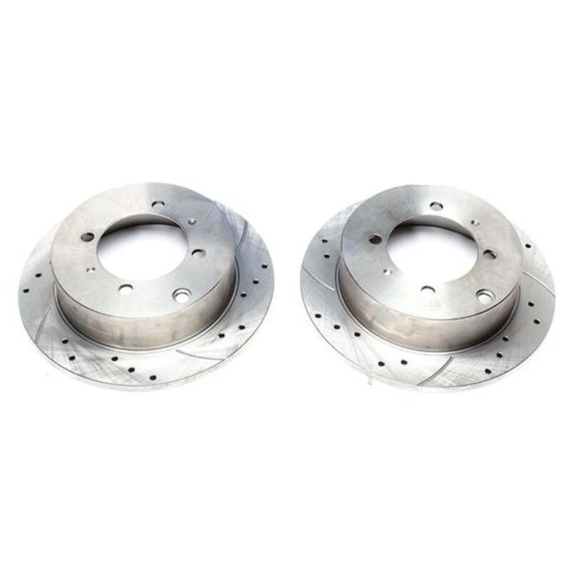 2X Dischi Sportivi Posteriori Baffati Forati Mitsubishi Galant V+VI / Lancer Stufenheck / Lancer Kombi / Santamo / Space Wagon / Space Runner