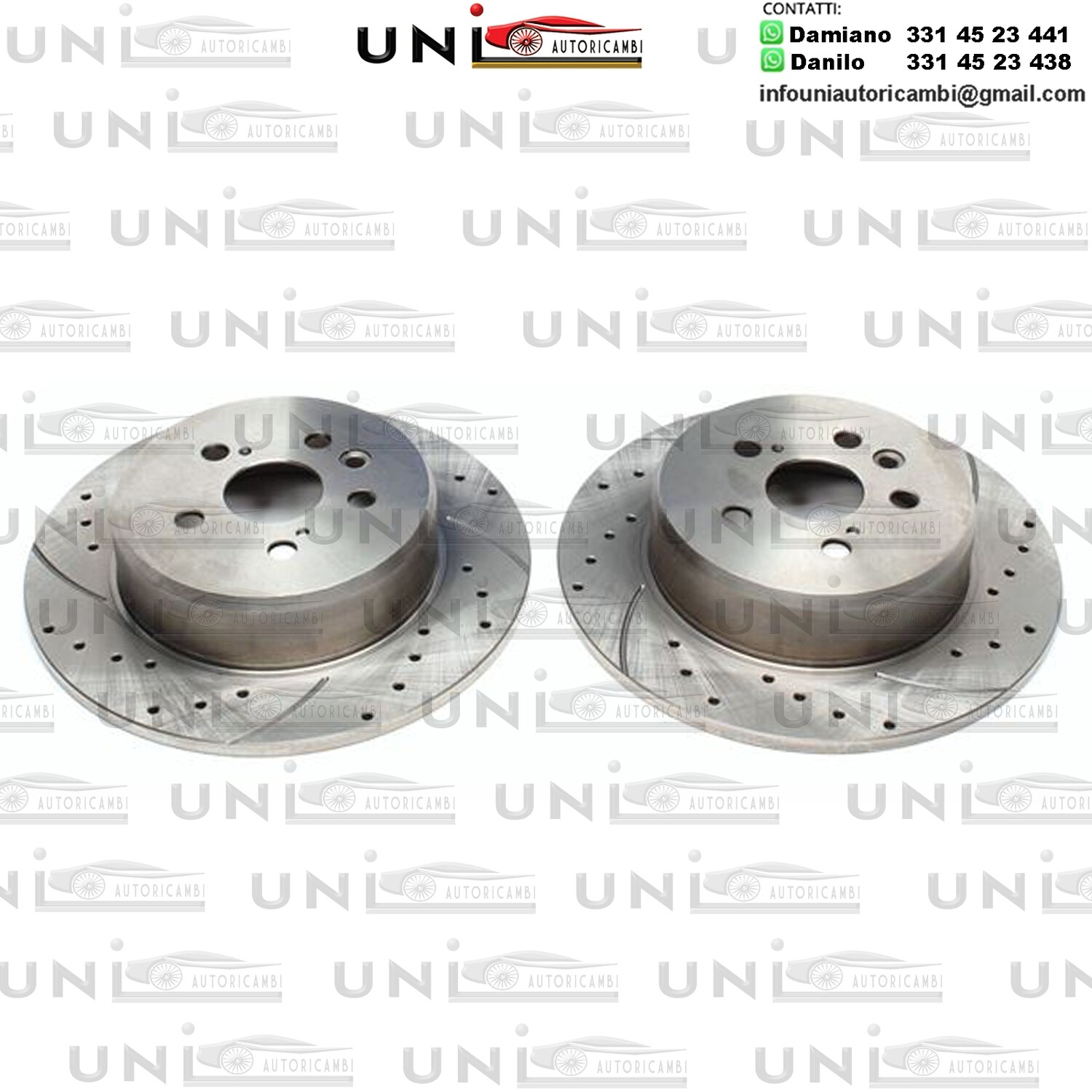 2X Dischi Sportivi Posteriori Baffati Forati Toyota Celica Coupe