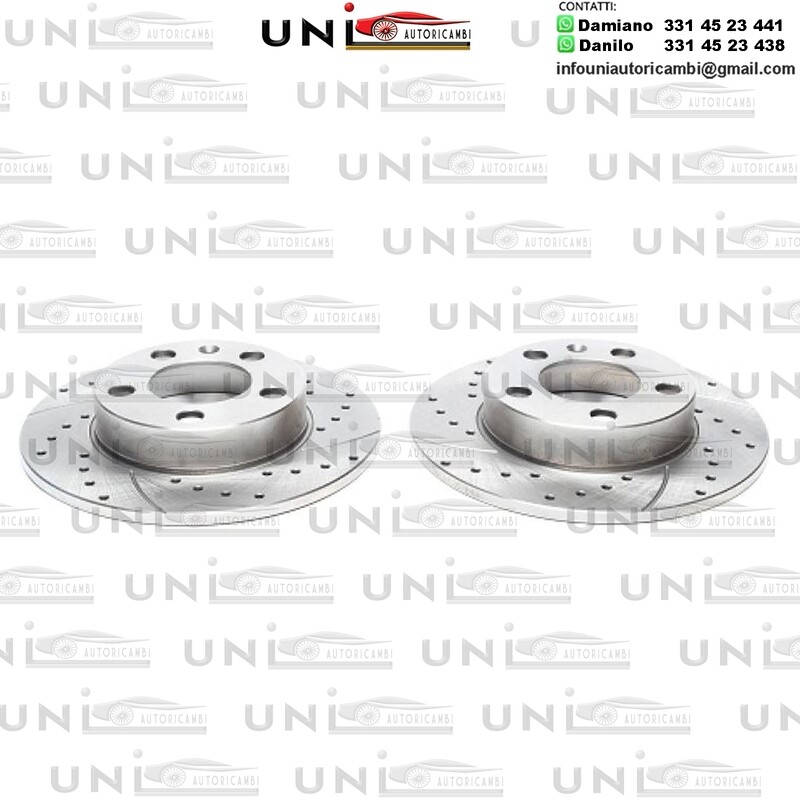 2X Dischi Sportivi Posteriori Audi A1, A2, TT / Seat Cordoba, Ibiza IV, Ibiza V  / Skoda Fabia  / VW Bora