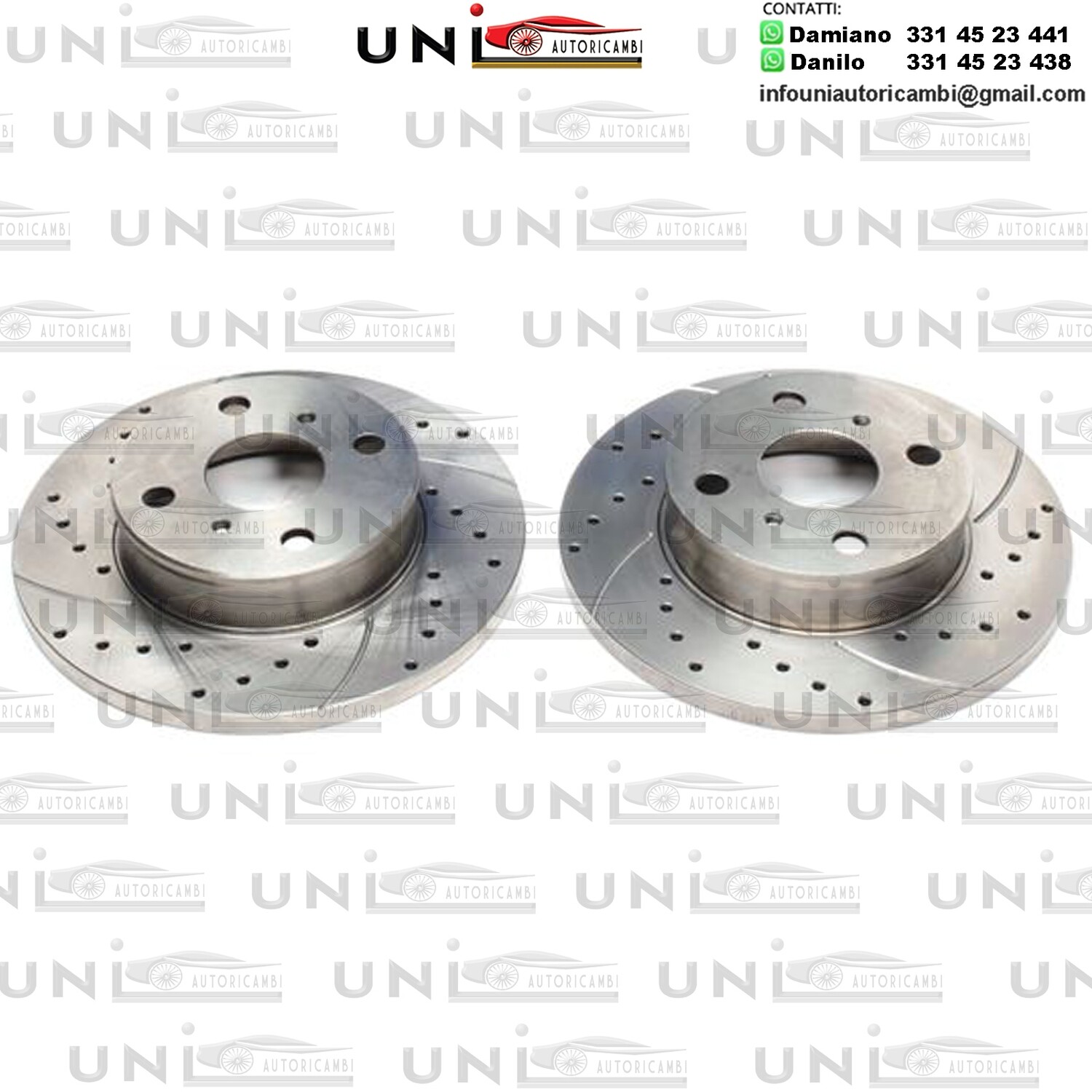 2X Dischi Sportivi Anteriori Baffati Forati Toyota Corolla Liftback/Compact/SW / Corolla Liftback/Compact/Wagon