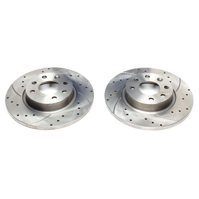 2X Dischi Sportivi Anteriori Baffati Forati Volvo 440K / 460L / 480E