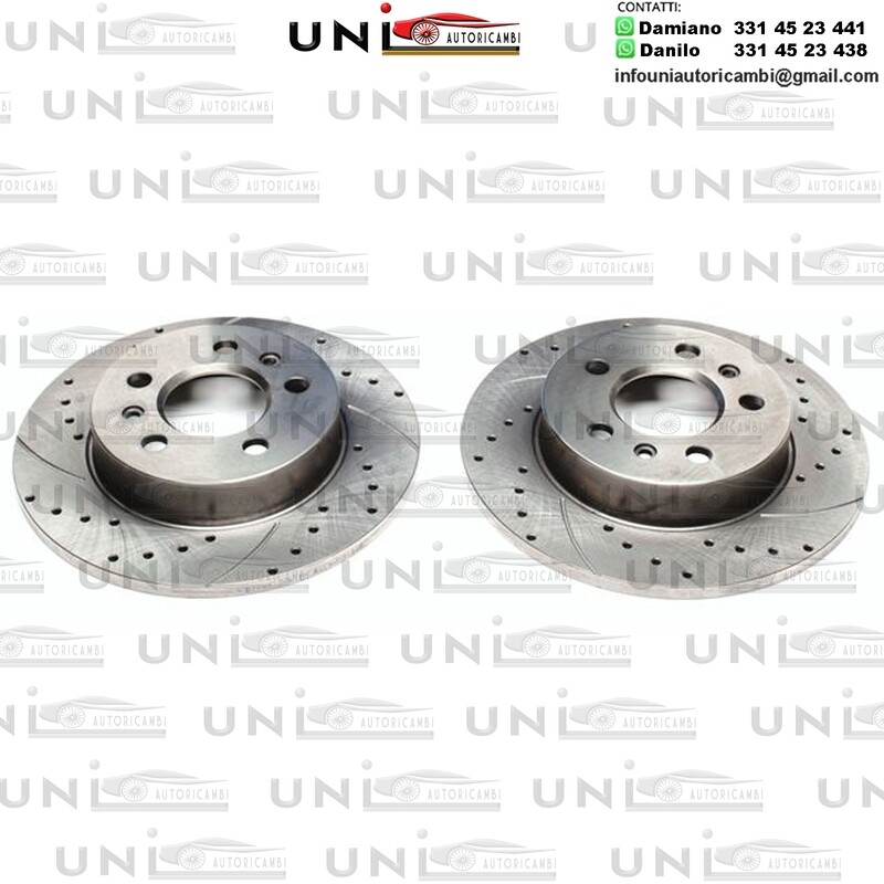 2X Dischi Sportivi Posteriori Baffati Forati Renault Laguna I / Laguna I Grandtour / Safrane I+ II