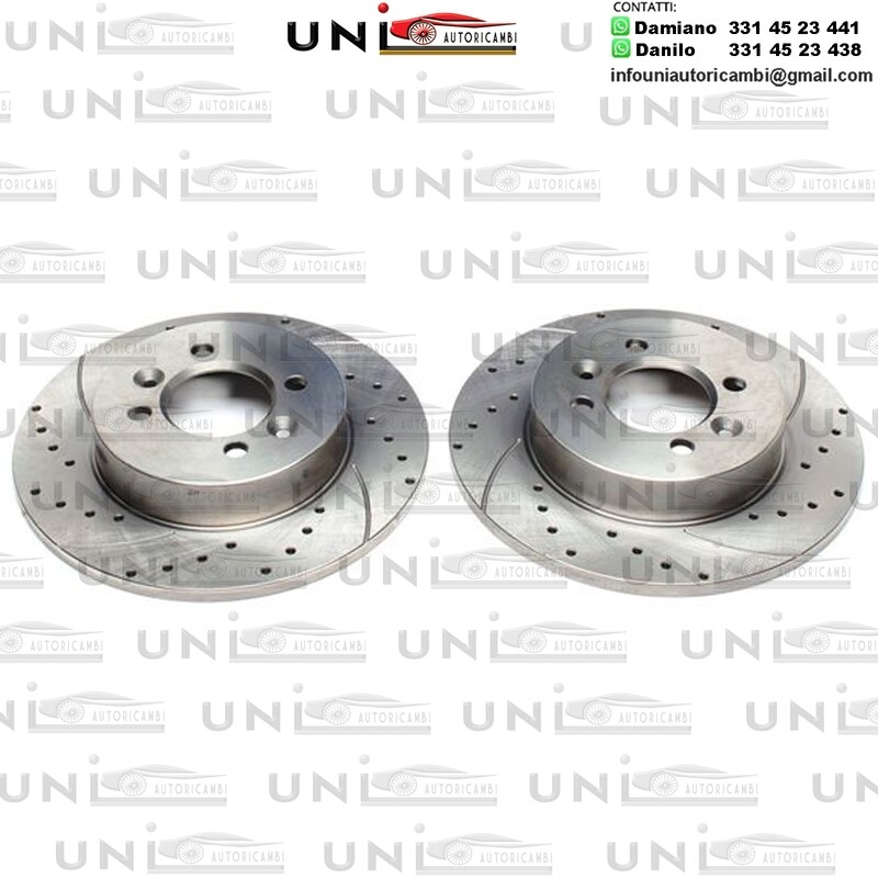 2X Dischi Sportivi Posteriori Baffati Forati Renault Laguna I / Laguna I Grandtour/ Safrane I