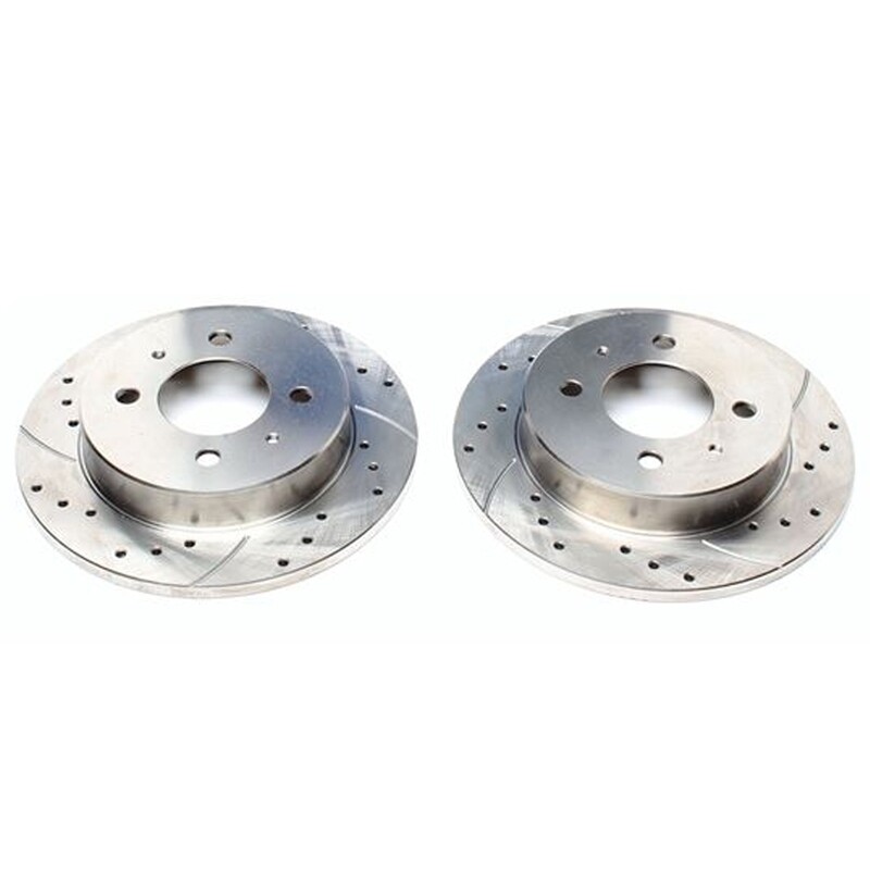 2X Dischi Sportivi Posteriori Baffati Forati Mitsubishi Carisma / Carisma Stufenheck / Colt IV / Lancer V / Lancer V Station Wagon