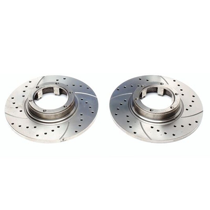 2X Dischi Sportivi Anteriori Baffati Forati Renault R4/Kasten / R5 / R6 / R12 / R15 / R17 / R18