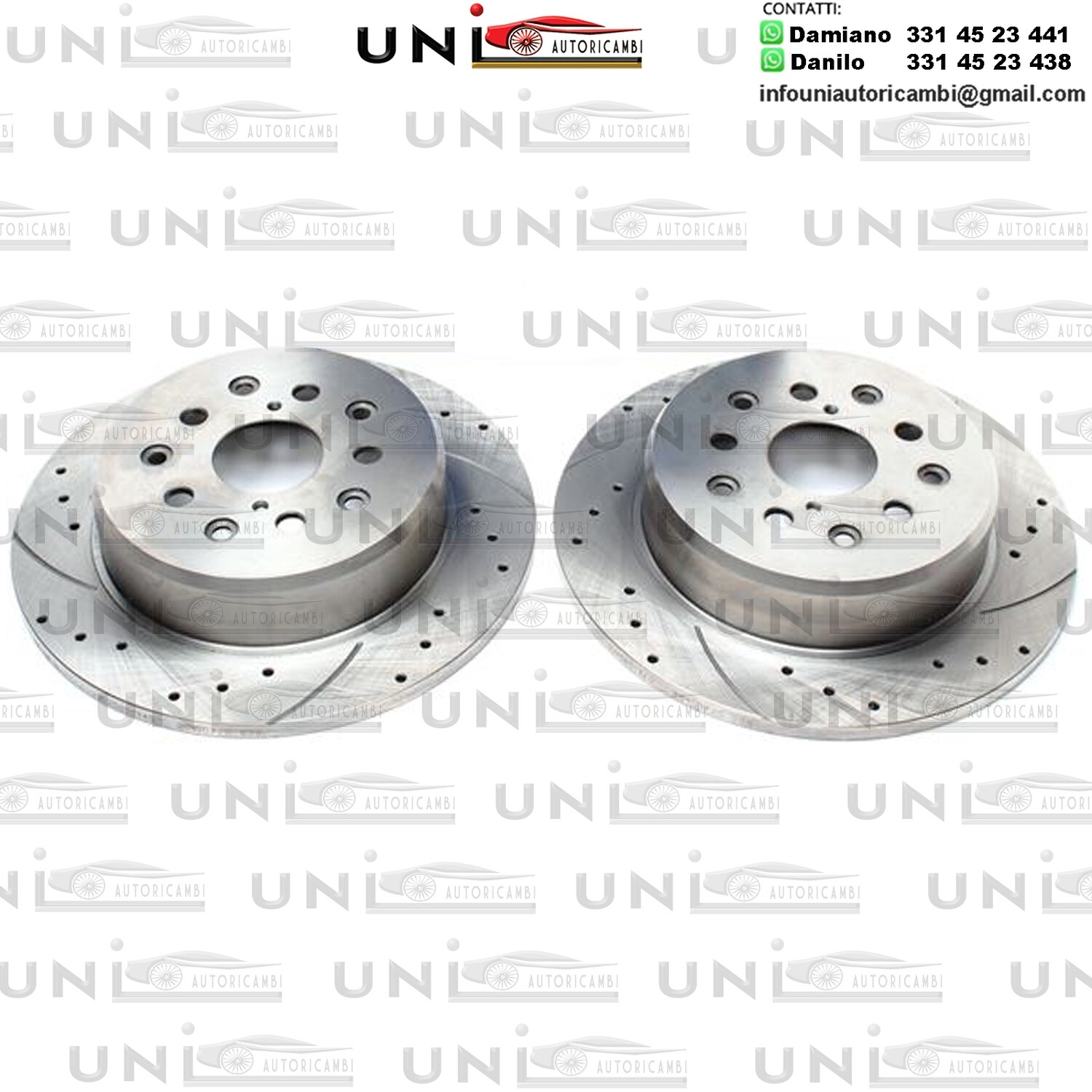 2X Dischi Sportivi Posteriori Baffati Forati Lexus GS / Lexus IS I / Lexus IS Sport Cross / Lexus SC