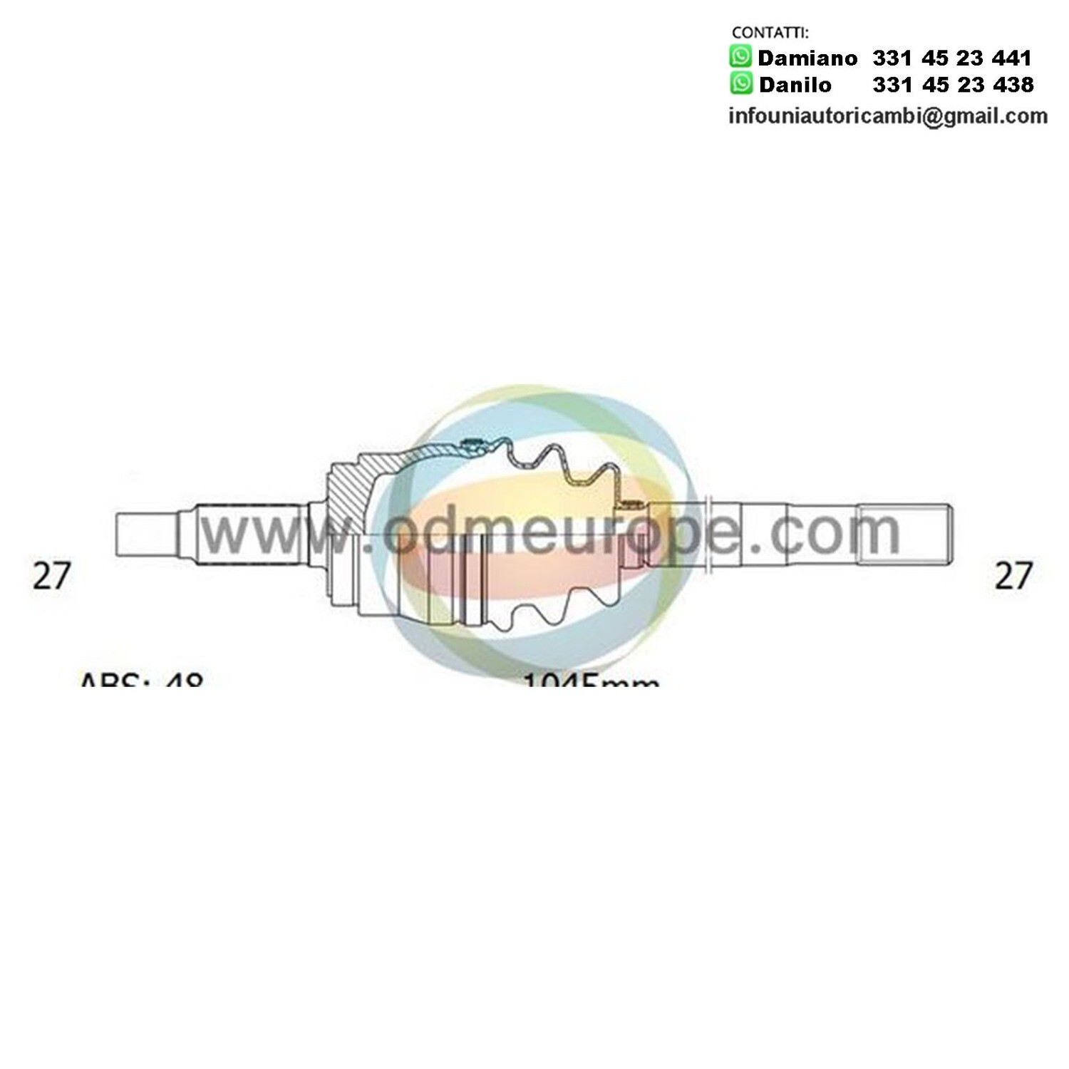 SEMIASSE MANUALE / AUTOMATICO ANTERIORE DESTRO Jeep Cherokee / Grand Cherokee II