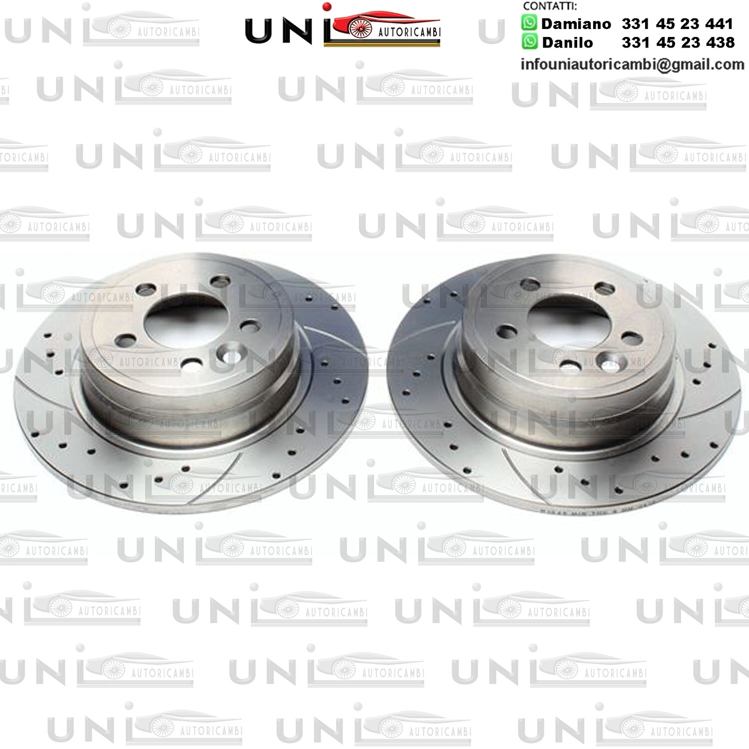 2X Dischi Sportivi Posteriori Baffati Forati MG ZT/ZT-T / Rover 75 / 75 Tourer