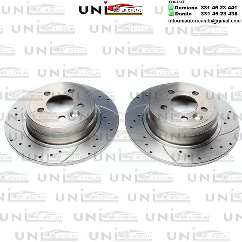 2X Dischi Sportivi Posteriori Baffati Forati MG ZT/ZT-T / Rover 75 / 75 Tourer