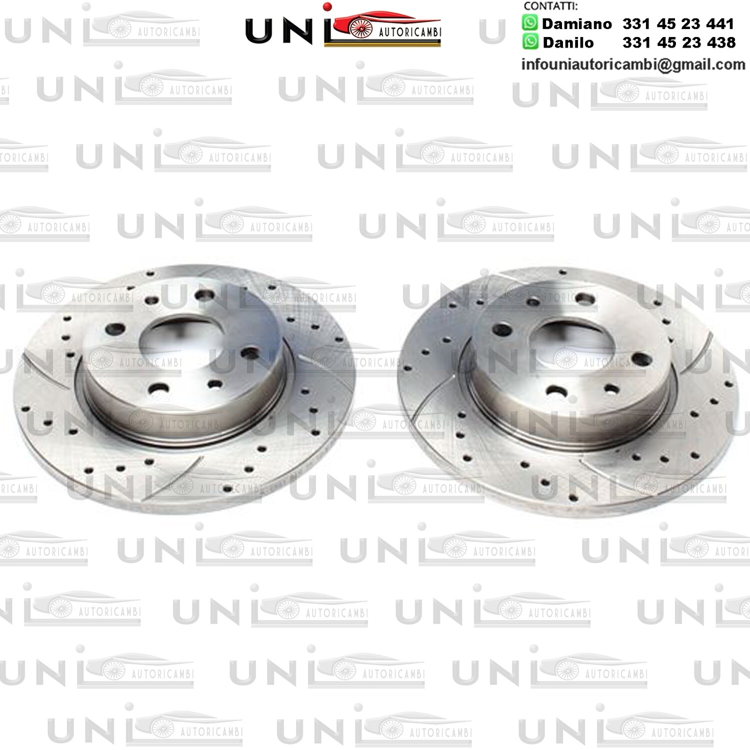 2X Dischi Sportivi Anteriori Baffati Forati Lada 110/111/112er Serie / Samara / Samara Forma