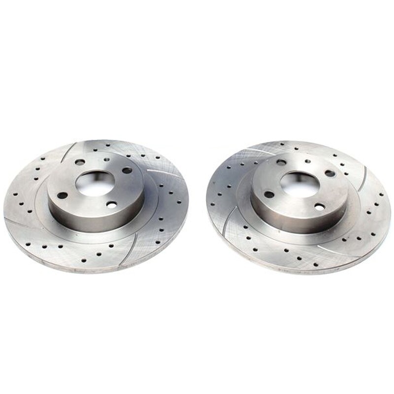 2X Dischi Sportivi Posteriori Baffati Forati Mazda 323 F VI / 323 S VI