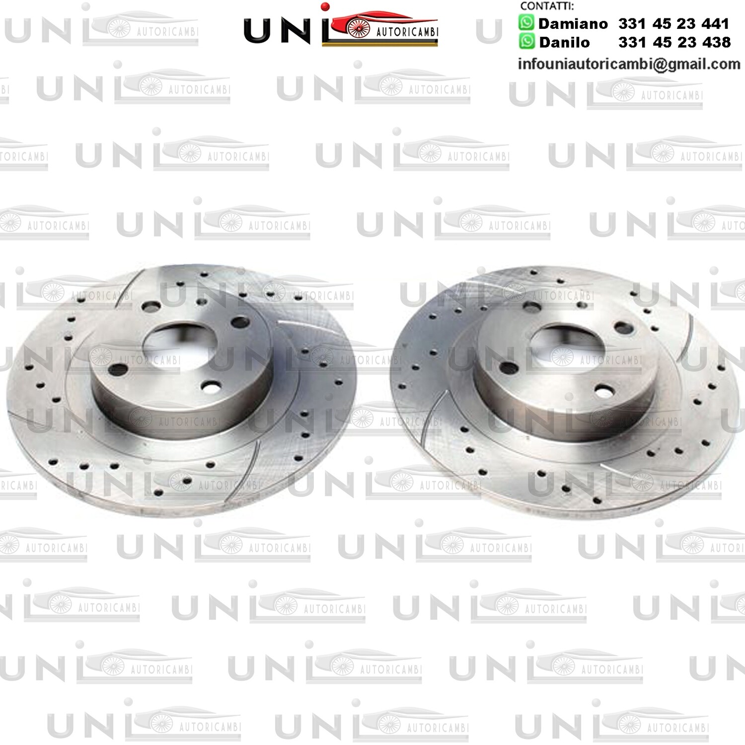 2X Dischi Sportivi Posteriori Baffati Forati Mazda 323 F VI / 323 S VI