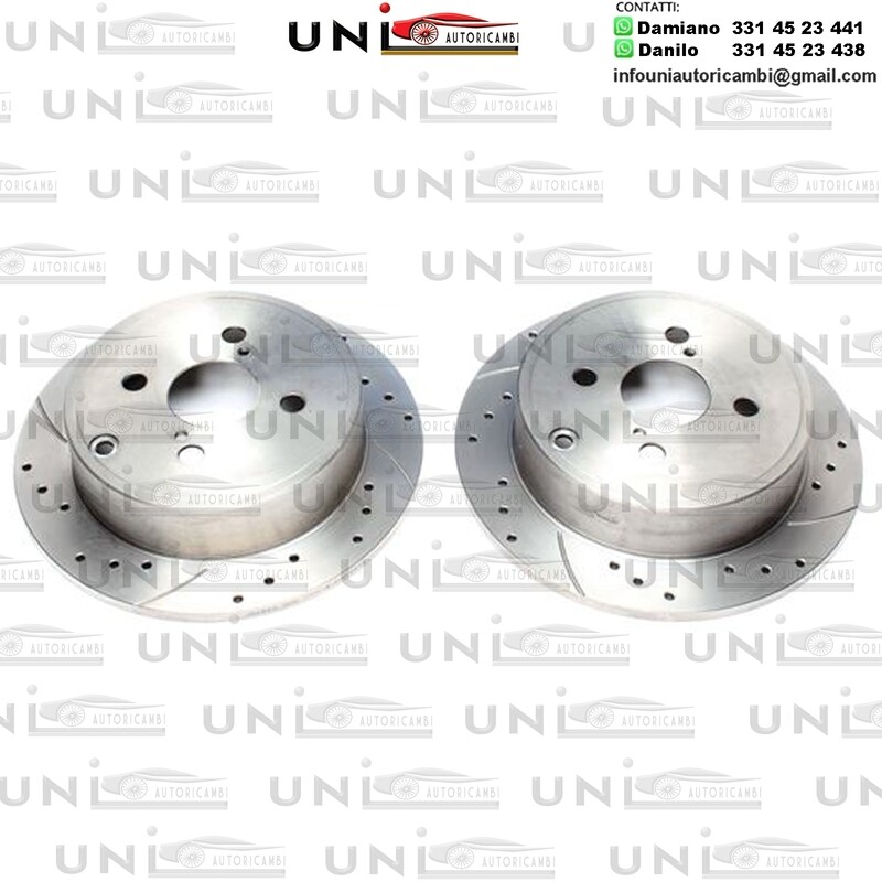 2X Dischi Sportivi Posteriori Baffati Forati Toyota Corolla