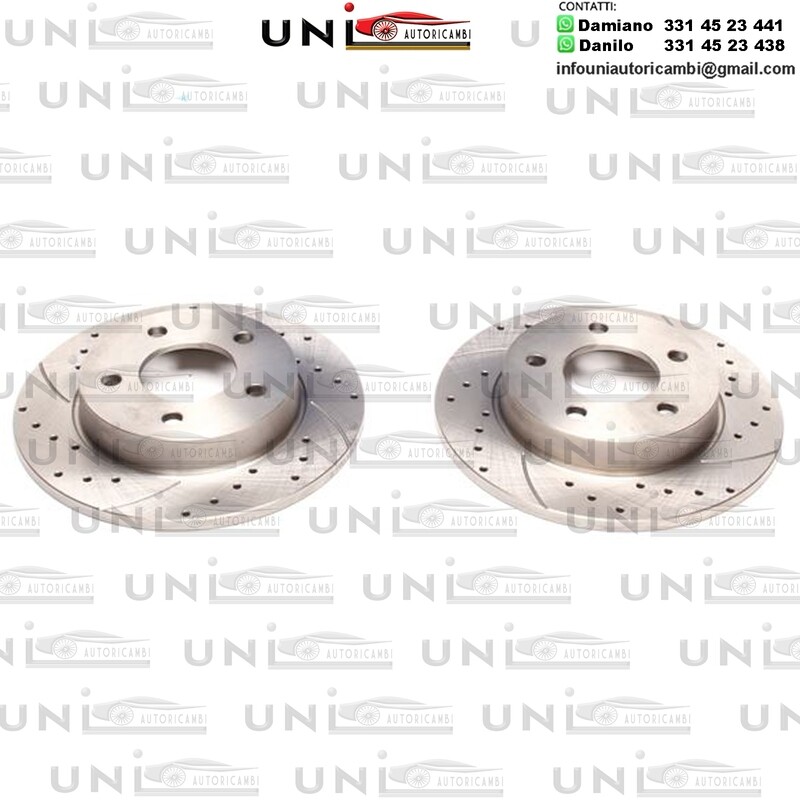 2X Dischi Sportivi Posteriori Baffati Forati Mazda 3