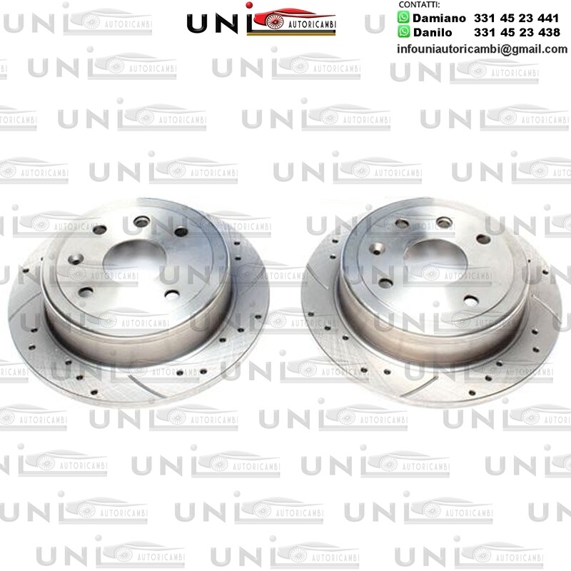 2X Dischi Sportivi Posteriori Chevrolet Lacetti / Nubira Notchback ,Saloon, Estate / Daewoo Lacetti / Nubira Saloon,Wagon,Notchback