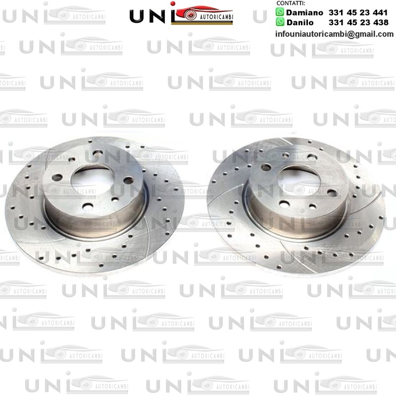 2X Dischi Sportivi Posteriori Alfa Romeo 164 / Fiat Bravo / Croma / Linea / Multipla / Stilo / Lancia Delta / Lybra / Thema