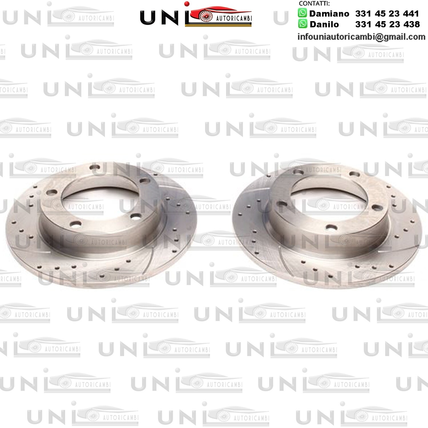 2X Dischi Sportivi Anteriori Baffati Forati Lada Niva I+ II