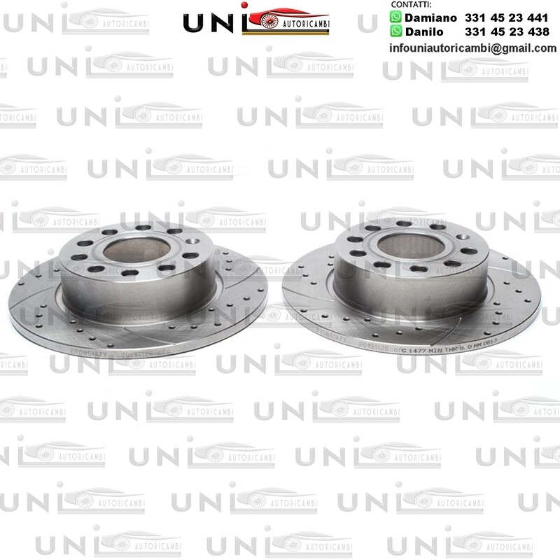 2X Dischi Sportivi Posteriori Audi A3 , Cabriolet / Seat Altea ,XL/ Skoda Octavia  / VW Caddy