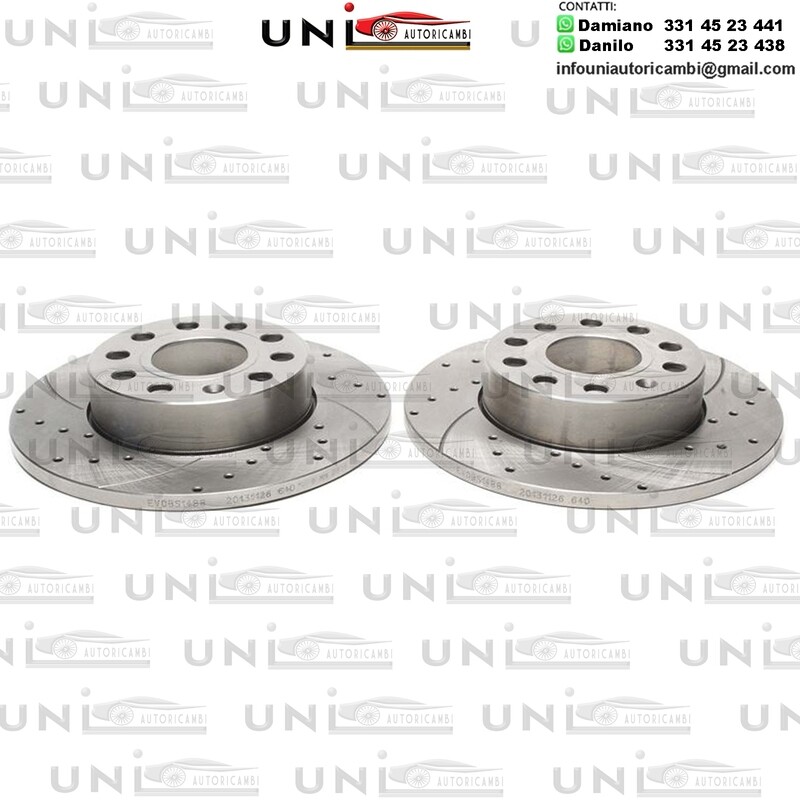 2X Dischi Sportivi Posteriori Audi A3,Sportback/Seat Altea/Skoda Octavia/VW Caddy