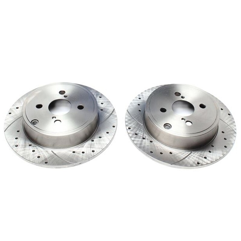 2X Dischi Sportivi Posteriori Baffati Forati Toyota Corolla / Corolla Stufenheck / Corolla Combi
