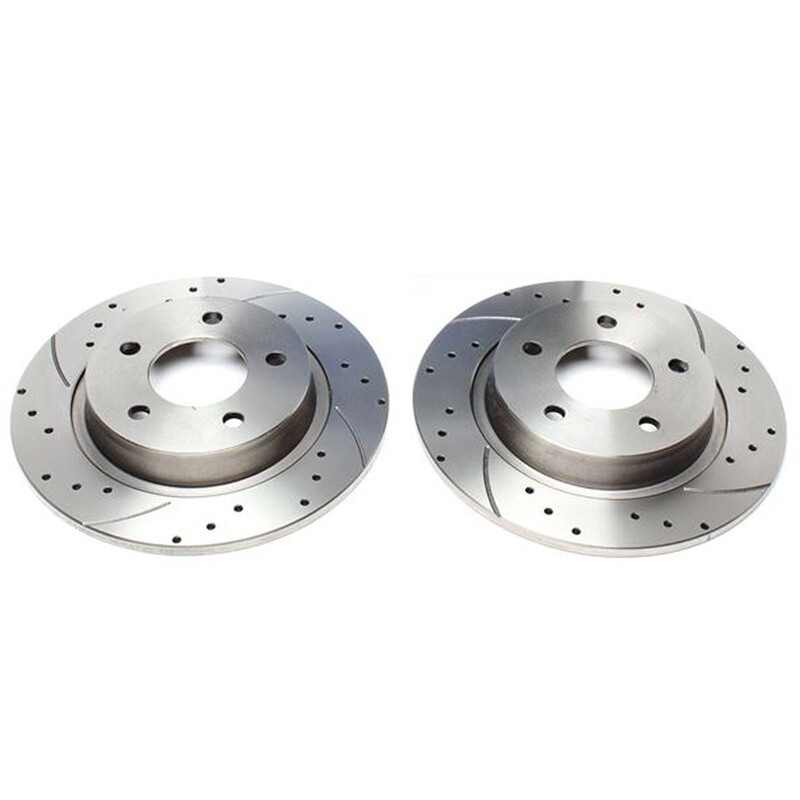 2X Dischi Sportivi Posteriori Baffati Forati Mazda 3 / Mazda 5