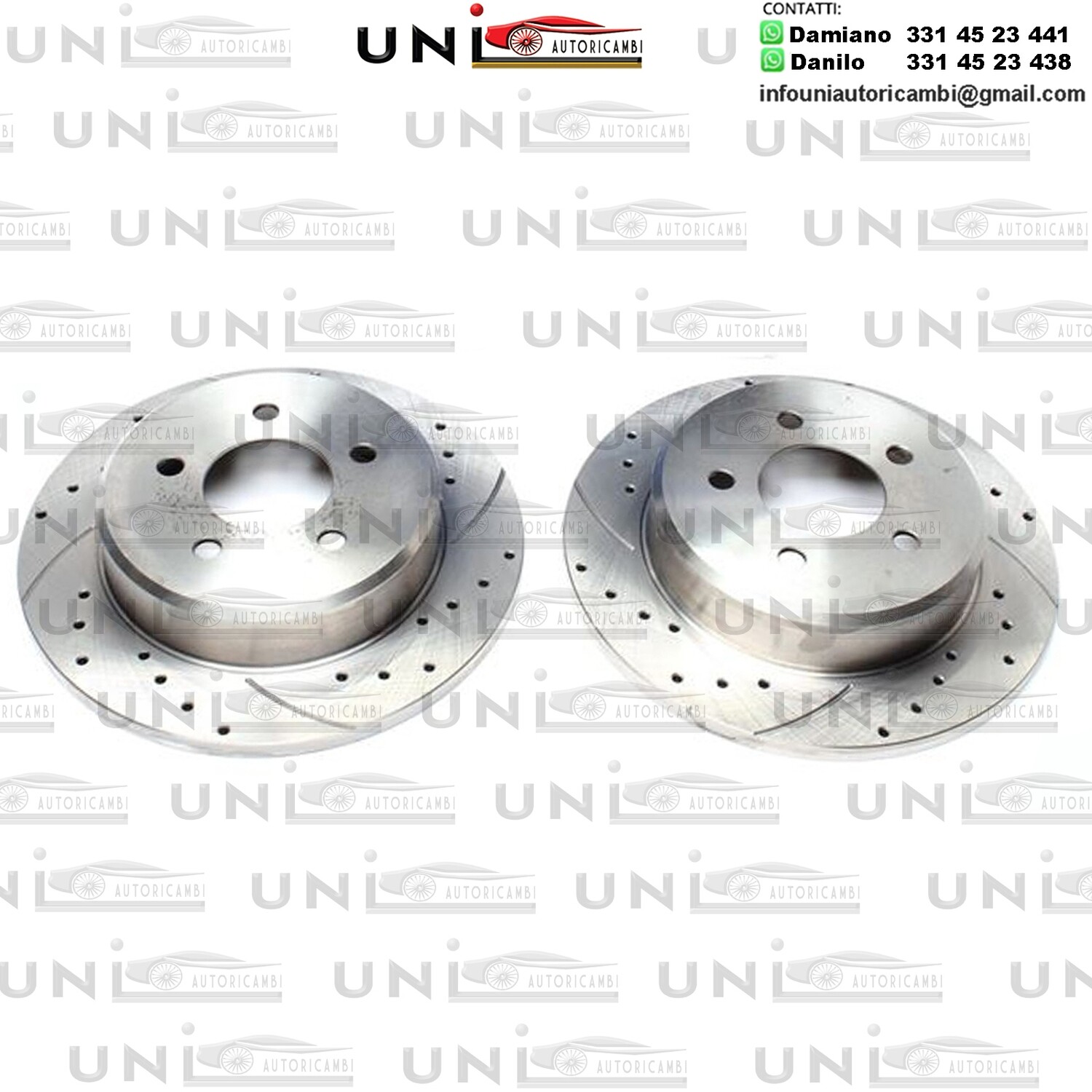 2X Dischi Sportivi Posteriori Chrysler Voyager III+ IV / Dodge Caravan / Jeep Cherokee / Wrangler II
