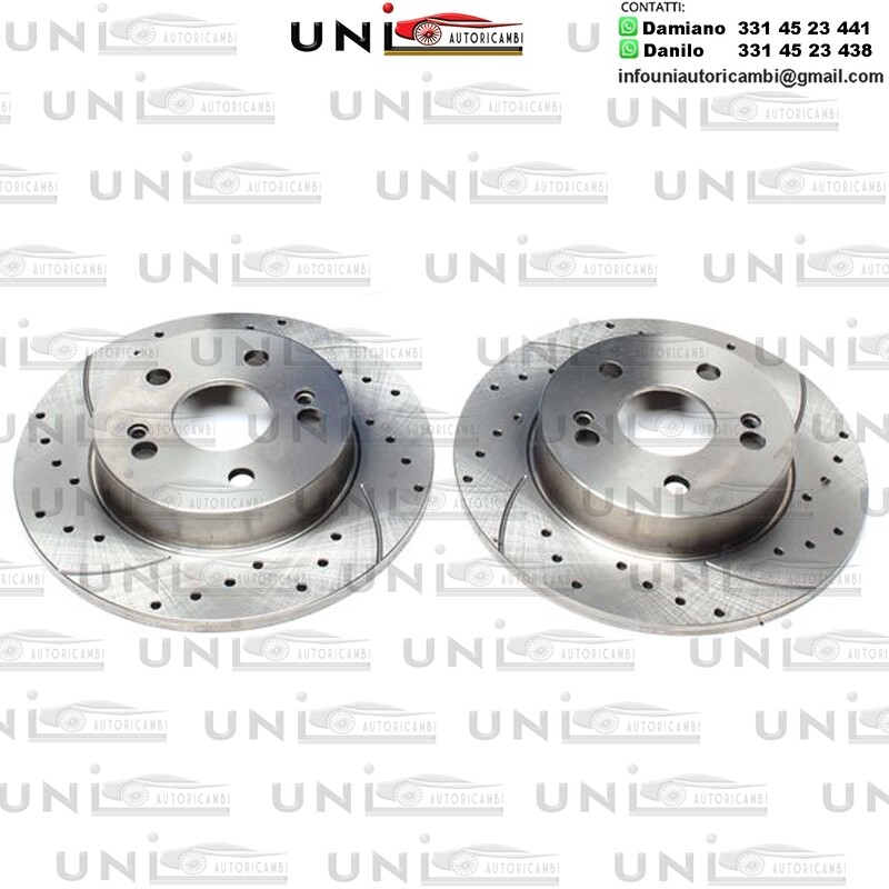 2X Dischi Sportivi Posteriori Baffati Forati Renault Safrane I / Scénic I