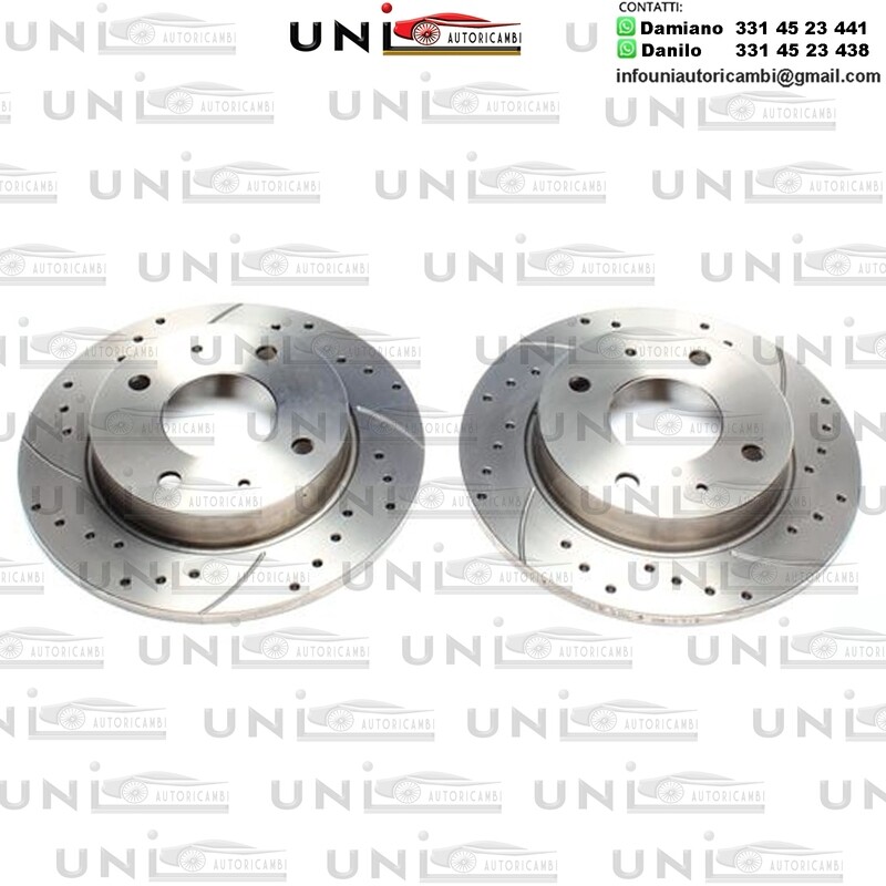 2X Dischi Sportivi Posteriori Mitsubishi Colt VI / Colt CZE Cabriolet / Smart Fourfour