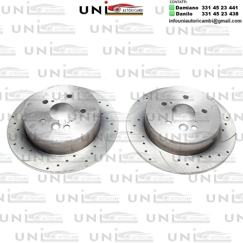 2X Dischi Sportivi Posteriori Baffati Forati Toyota RAV 4 II