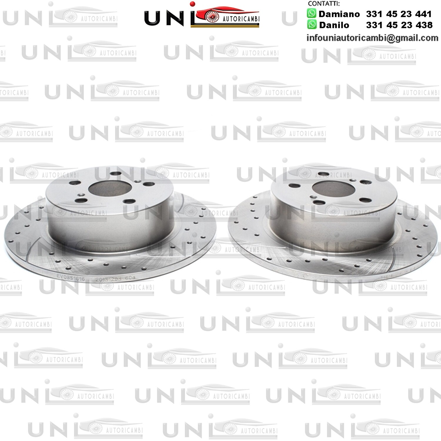 2X Dischi Sportivi Posteriori Baffati Forati Toyota Avensis