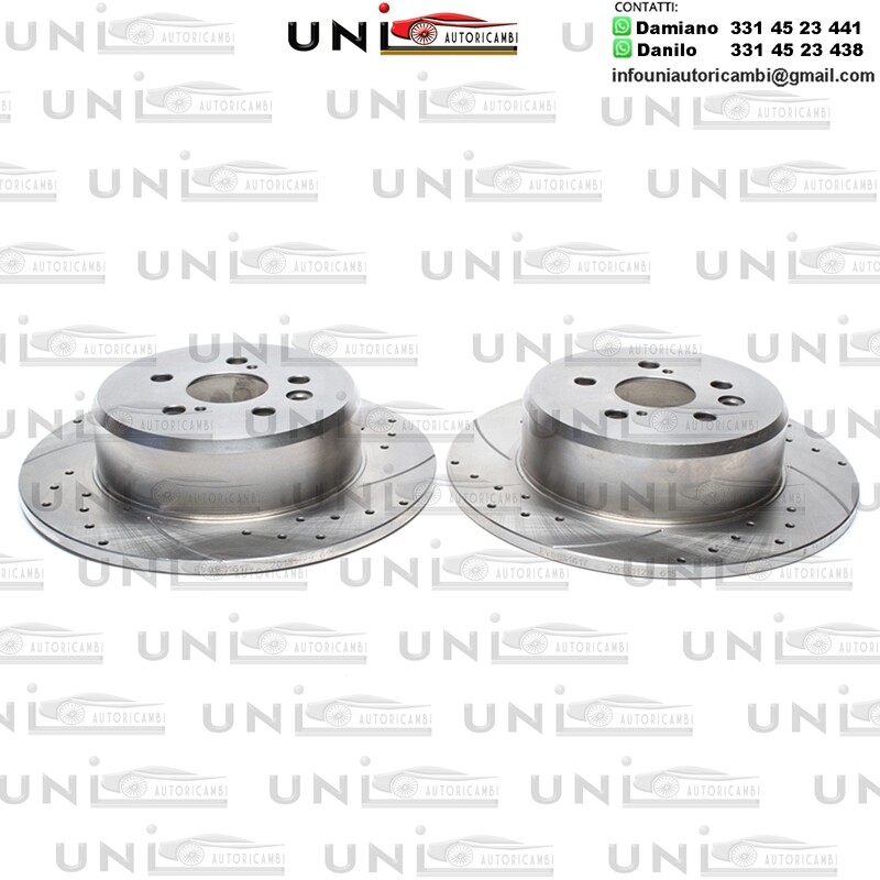 2X Dischi Sportivi Posteriori Baffati Forati Toyota Avensis