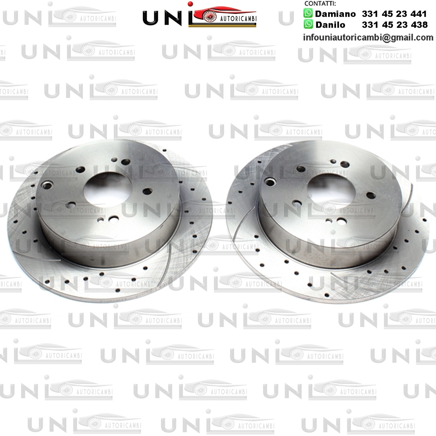 2X Dischi Sportivi Posteriori Baffati Forati Mitsubishi Grandis