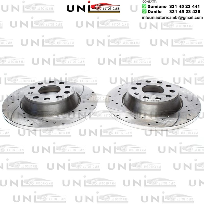 2X Dischi Sportivi Posteriori Audi A3 Cabriolet/ Seat Alhambra,Altea/Skoda Superb/ VW Passat,Touran