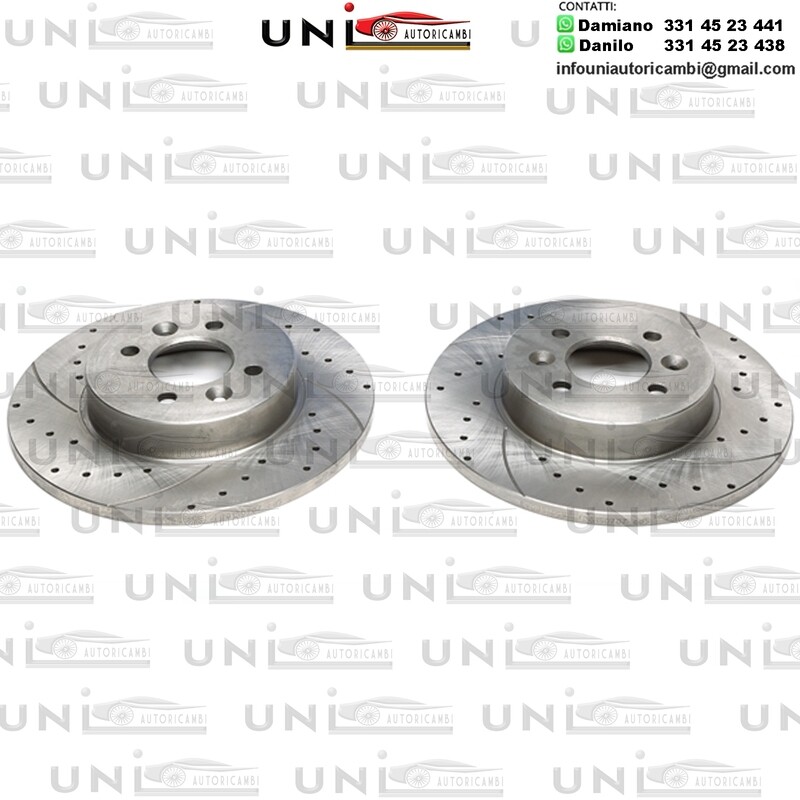 2X Dischi Sportivi Posteriori Baffati Forati Renault Kangoo / Kangoo Rapid