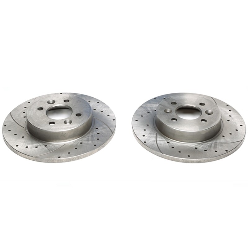 2X Dischi Sportivi Posteriori Baffati Forati Renault Kangoo / Kangoo Rapid